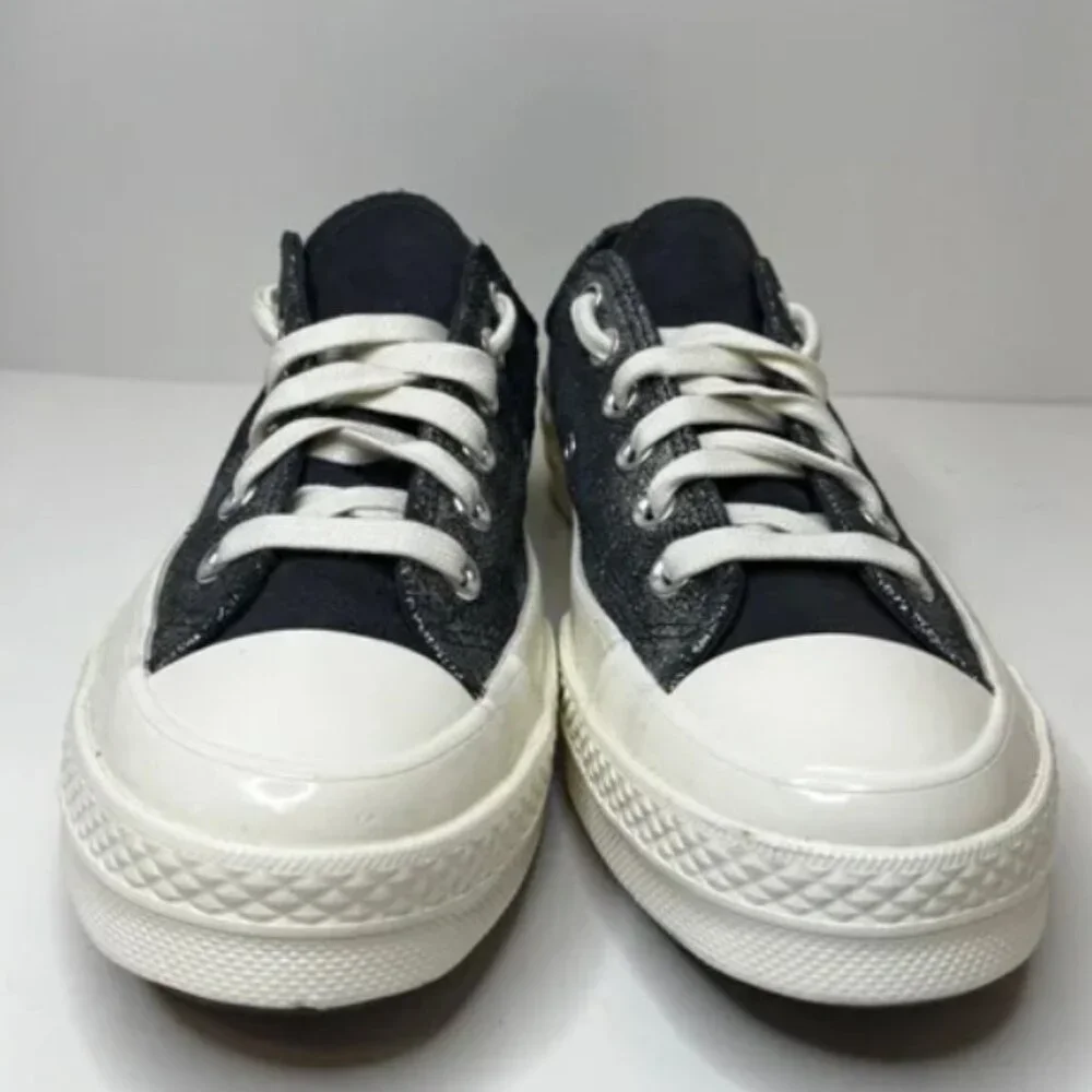 Dark Silver Size 5.5 Converse Chuck 70 Ox Men’s Sneakers Sparkly - Picture 6 of 8